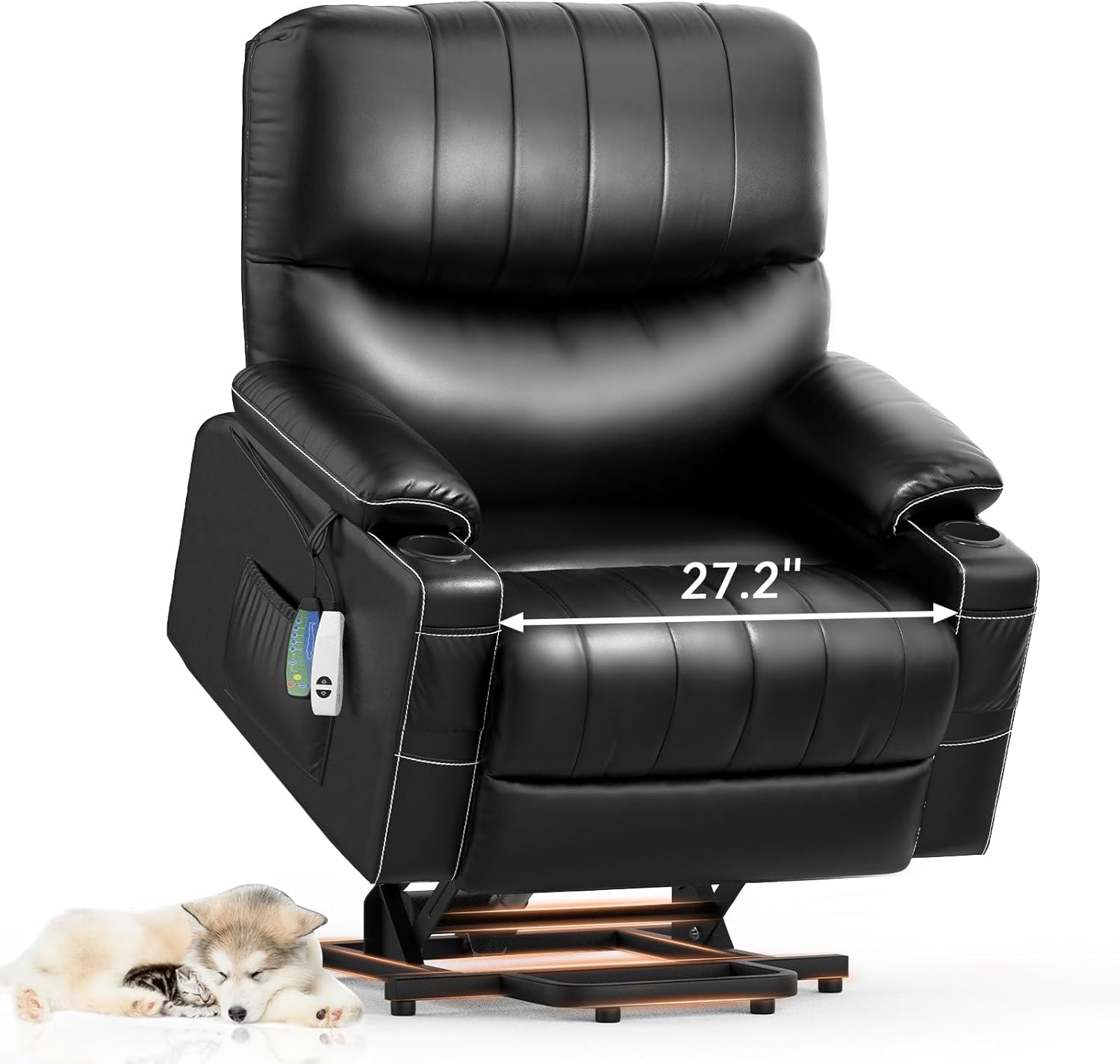 Oversized Power Lift Recliner Chair with Heat and Massage B344363
