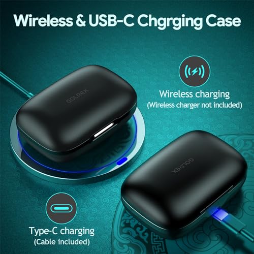 Active Noise Cancelling Wireless Earbuds with Charging Case Black S4901