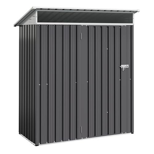 5x3 FT Outdoor Storage Shed with Window, Slate Gray C795737