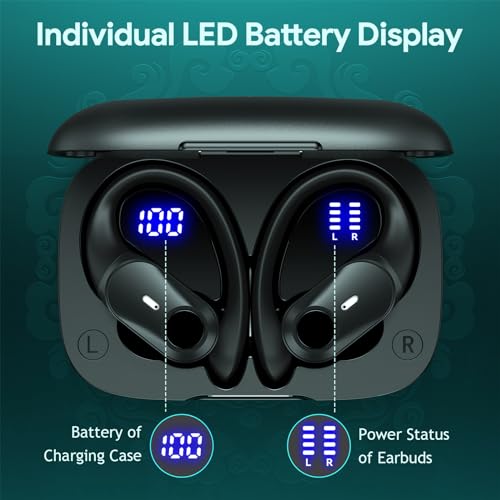 Active Noise Cancelling Wireless Earbuds with Charging Case Black S4901