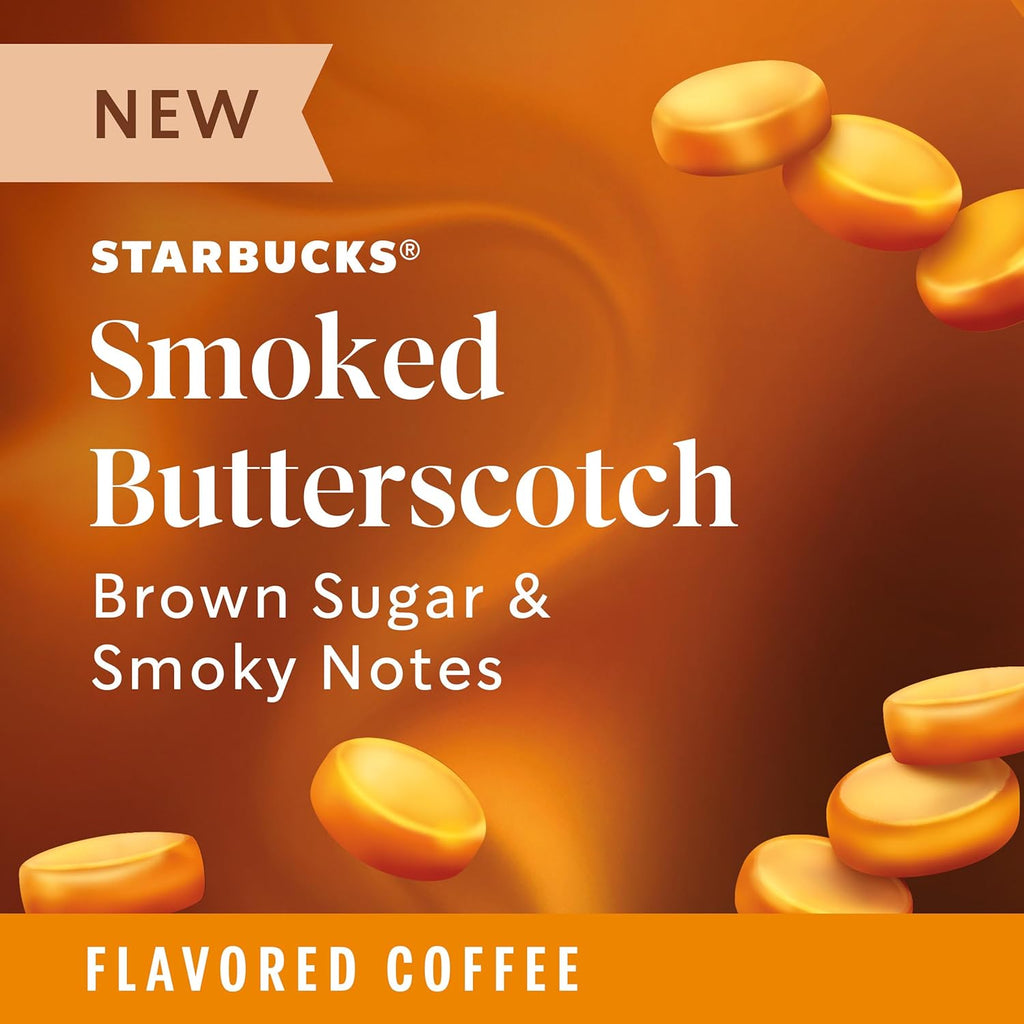 Smoked Butterscotch Naturally Flavored Coffee, 100% Arabica, 1 Bag (17 Oz) H110367