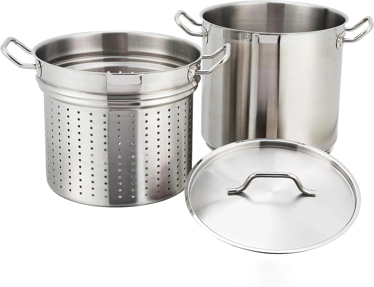 Stainless 16 Quart Steamer Pasta Cooker With Cover I690