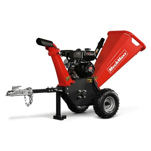212CC 7HP Gas Powered Wood Chipper Leaf Branch Shredder Mulcher with Towbar R422950
