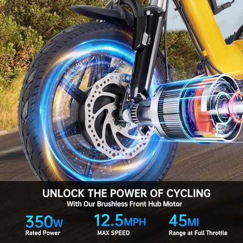 350W Folding Electric Tricycle with 480Wh Removable Battery and 2 Seats E86082