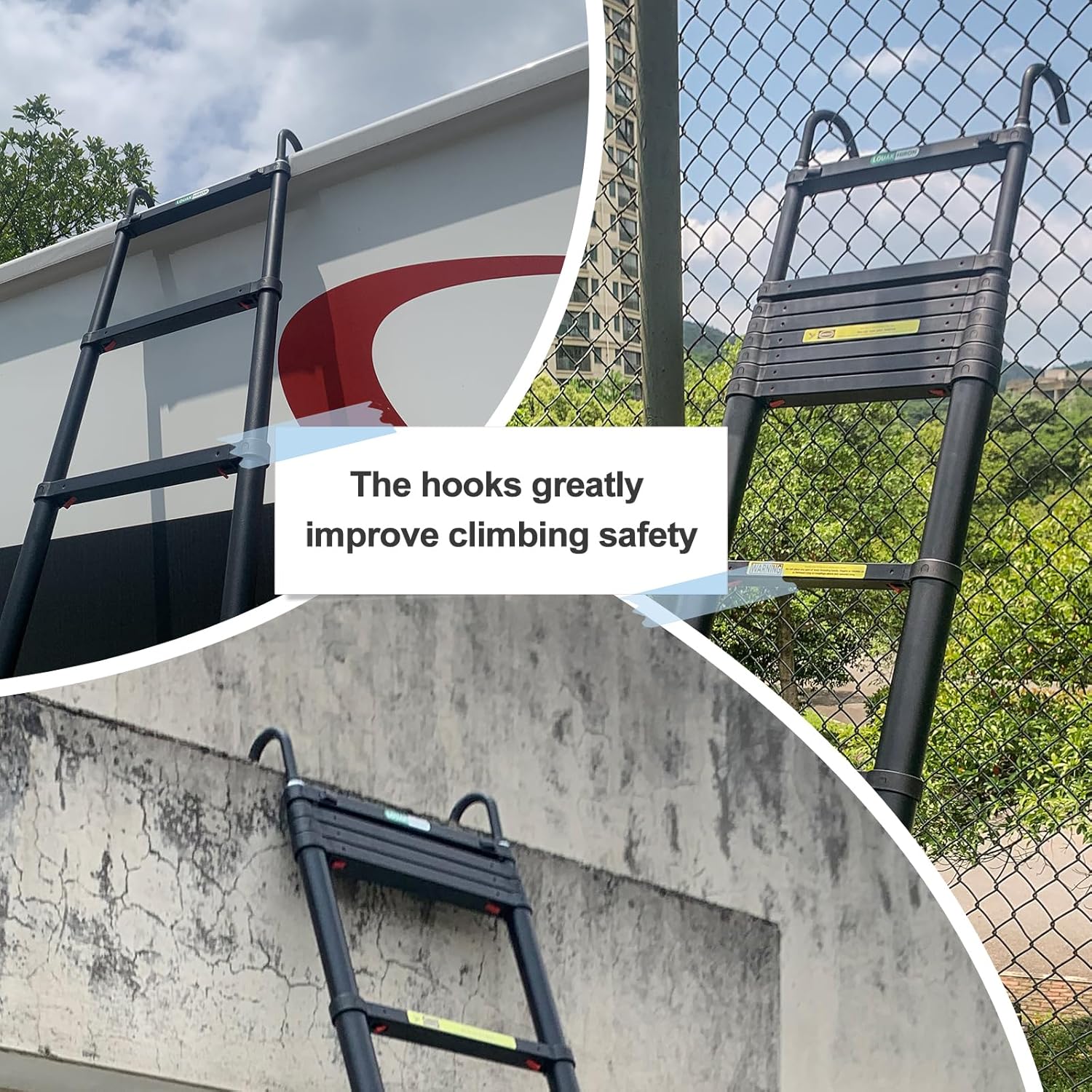 15 FT Aluminum Telescoping Ladder F462