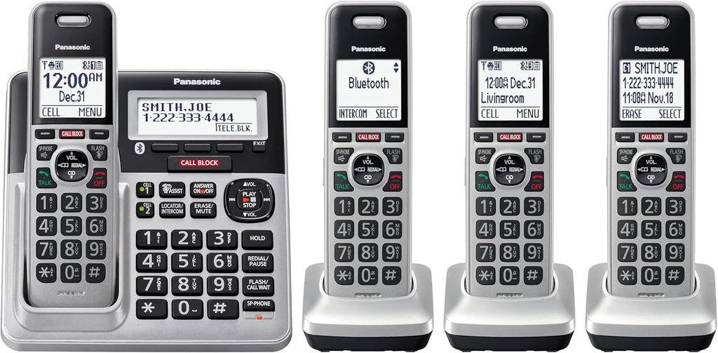 4-Handset DECT 6.0 Bluetooth Phone Bundle J587376