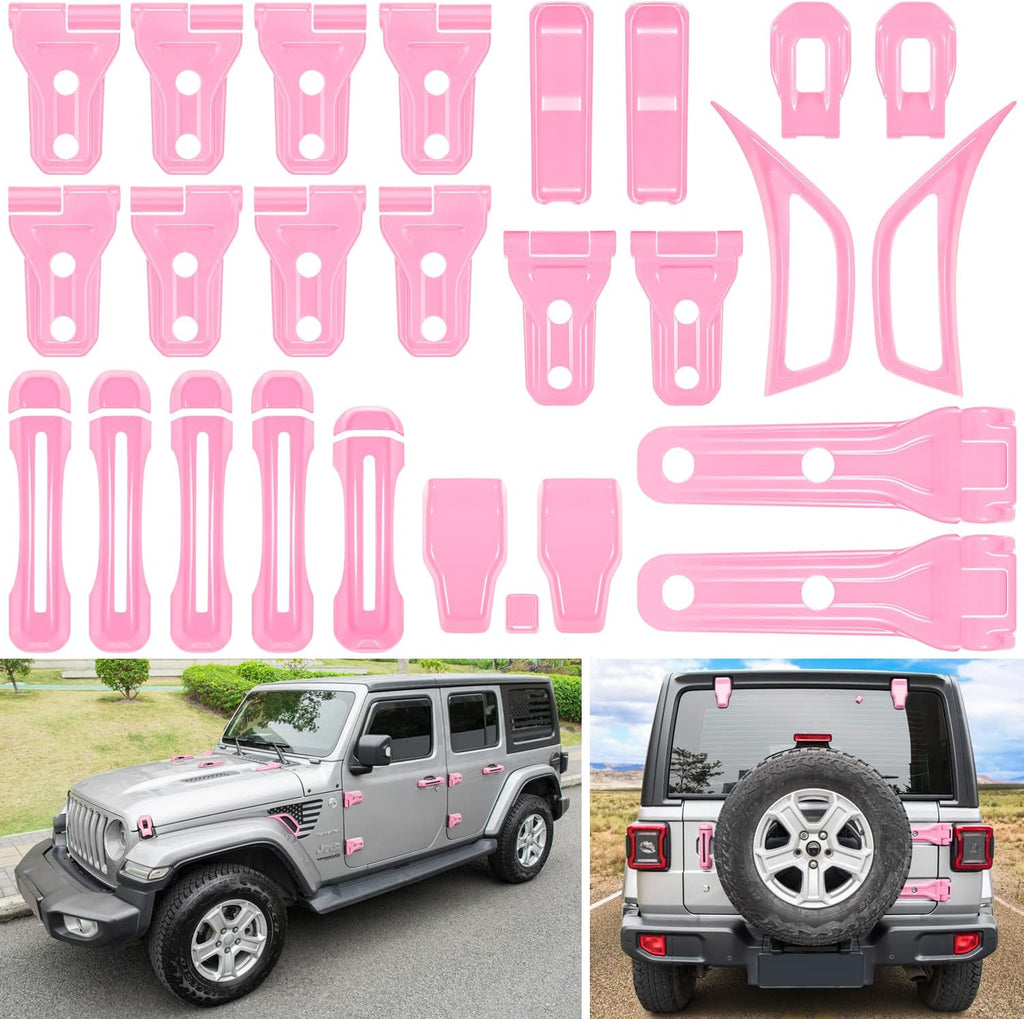 White 26PCS Exterior Decoration Trim Kit for Jeep Wrangler JL JLU F287614