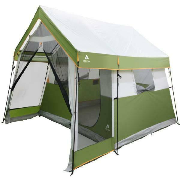 8-Person Family Cabin Camping Tent with Screen Porch and Carry Bag U6160