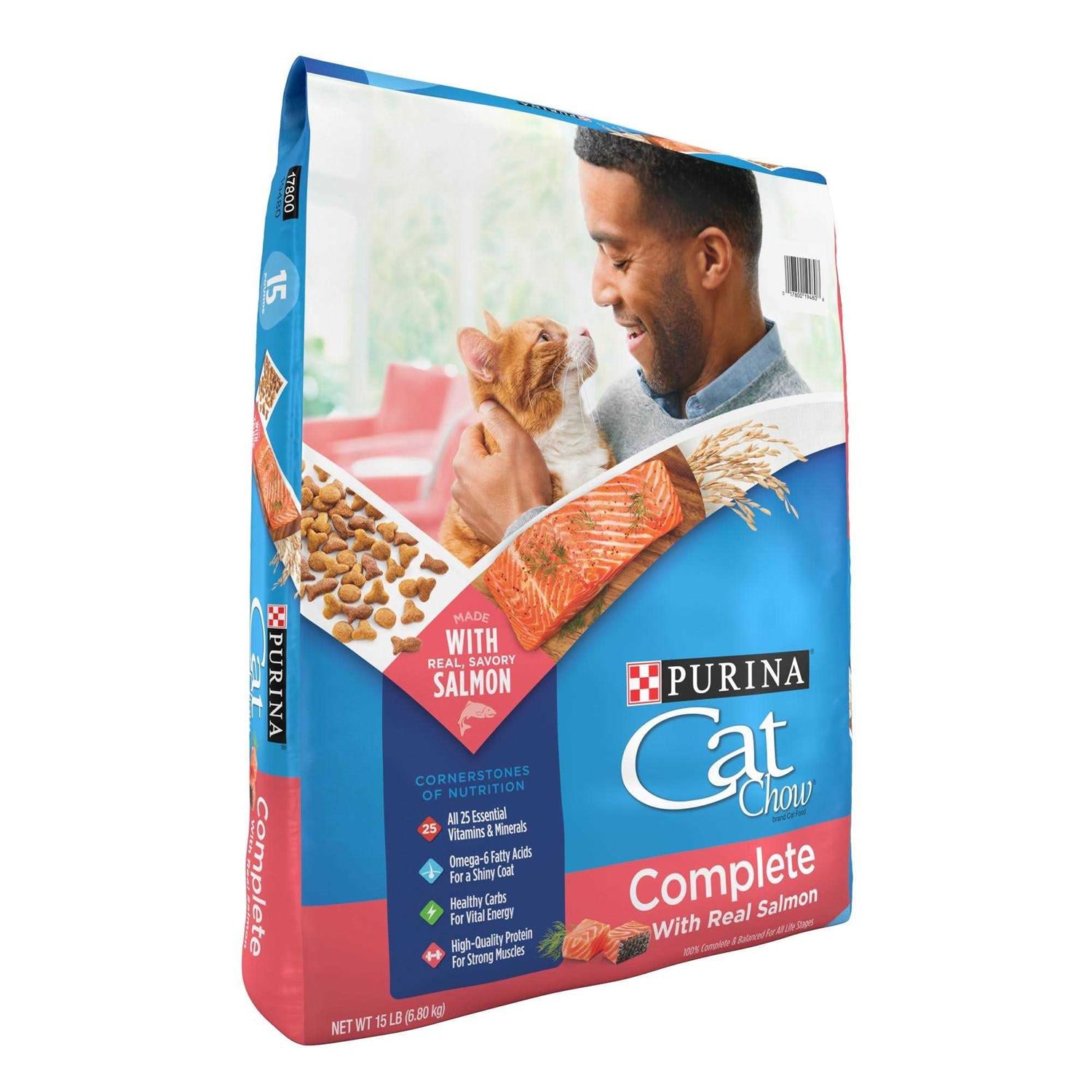 Cat Chow Complete with Salmon High Protein Dry Cat Food F681703