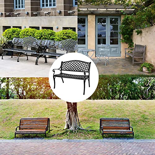 Black Cast Aluminum Bench R1178