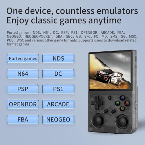 Retro Game Console with 3.5-inch IPS Screen, 64G TF Card, 3200mAh Battery B904456