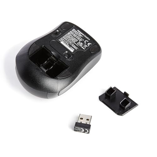 Black Wireless Optical Computer Mouse with USB Nano Receiver E8031