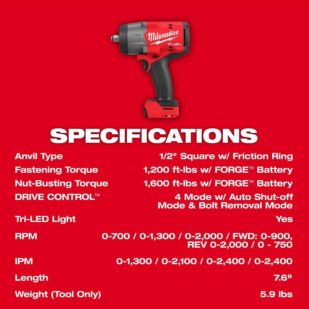 M18 FUEL 1/2 High Torque Impact Wrench with Friction Ring G68823