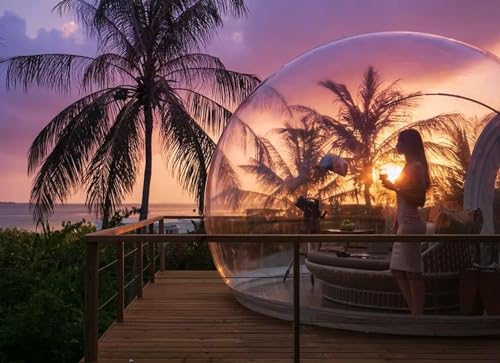 Transparent Inflatable Dome Camping Tent W91575