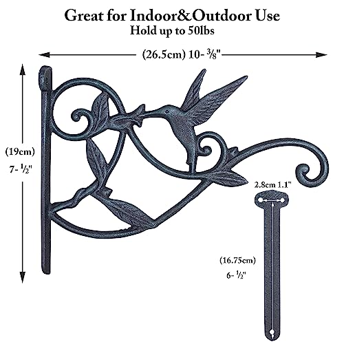 Cast Iron Hanging Plant Bracket, Dark Brown K952