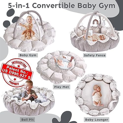 Thick & Plush Baby Play Gym with 6 Toys G7488