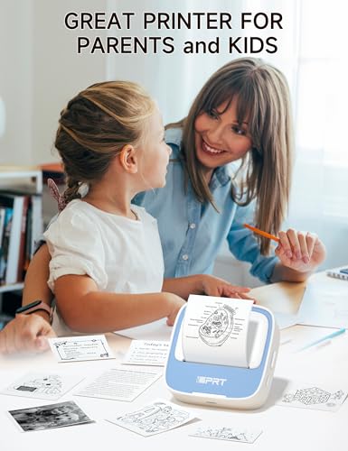 Grey Portable Thermal Sticker Printer with 1 Roll Sticker Paper L2499