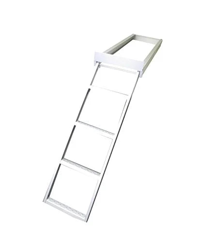Anodized Aluminum 4 Step Flat Front Ladder Capacity 300lbs M1918