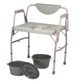 Bariatric Drop Arm Commode, 1000 Pound Weight Capacity, Adjustable Height I8031