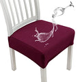 Light Gray Set of 2 Waterproof Jacquard Chair Seat Covers L9594