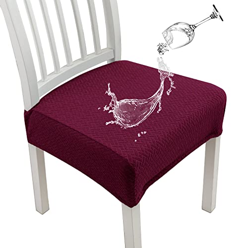 Light Gray Set of 2 Waterproof Jacquard Chair Seat Covers L9594