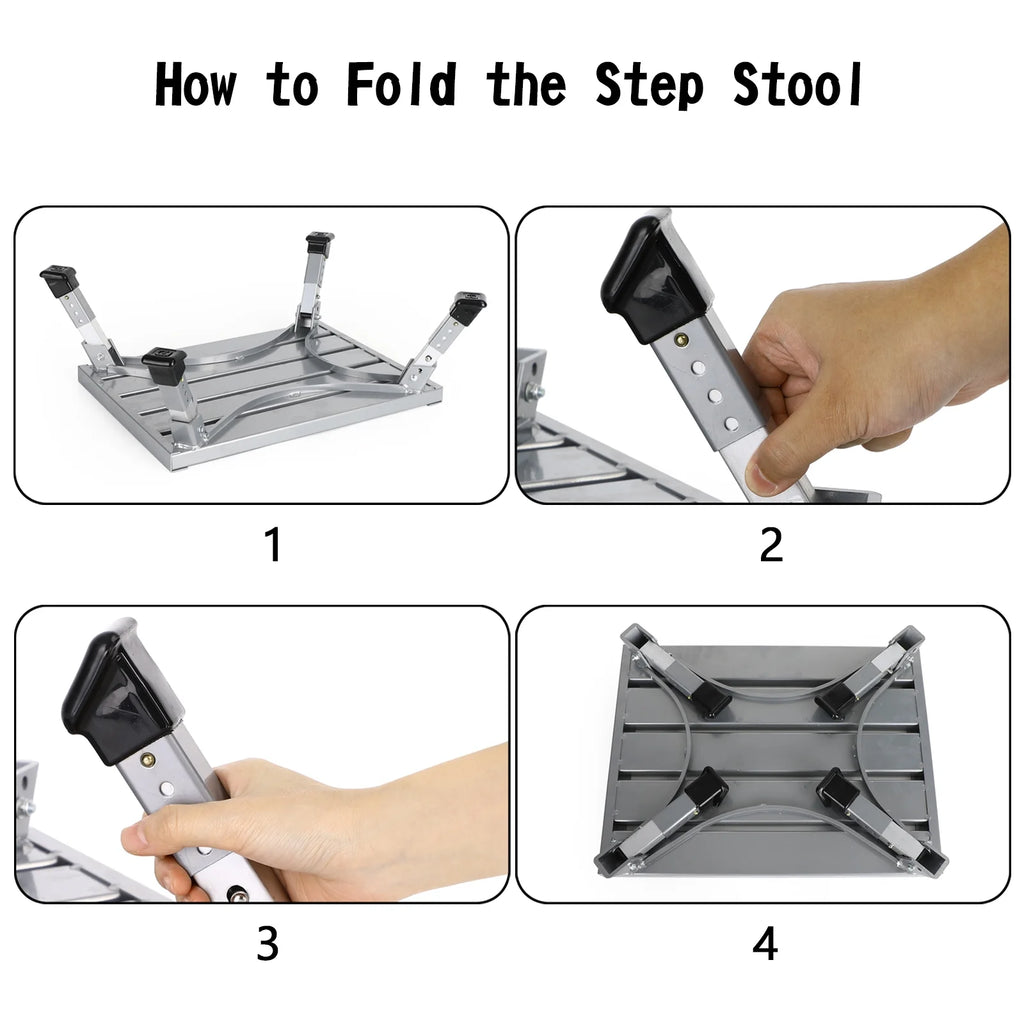 Folding Aluminum Platform Step Stool H44970
