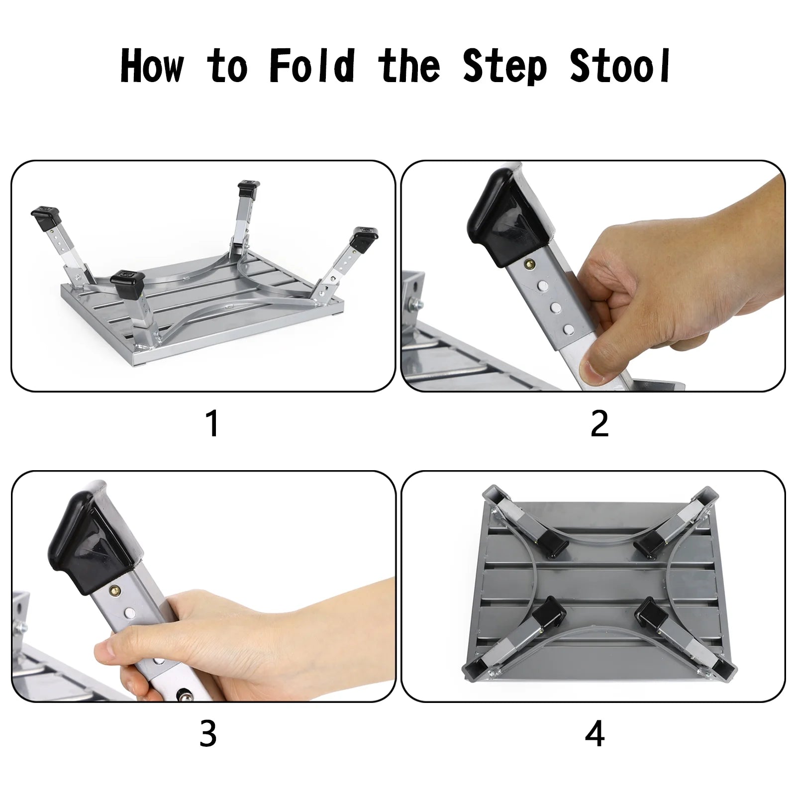 Folding Aluminum Platform Step Stool H44970