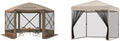12x12ft Pop-Up Gazebo Screen Tent with Mosquito Netting T4589