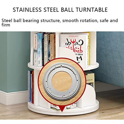 White Rotating 6 Tier Bookshelf N888616