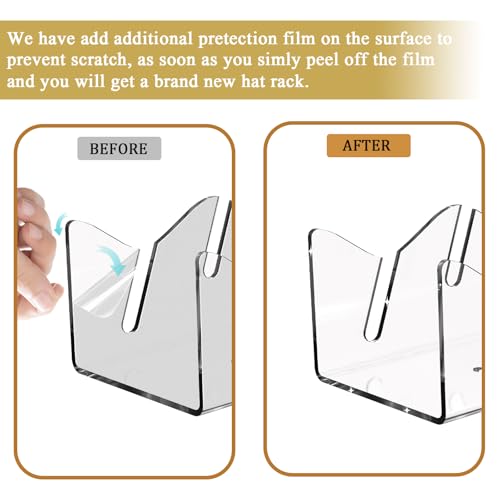 2 Pack Acrylic Hat Organizer for 14 Baseball Caps J494