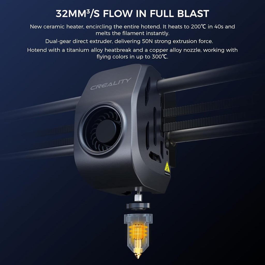 3D Printer 600mm/s Printing Speed 300°C High-Temperature Nozzle Direct Extruder Auto Leveling Y702388