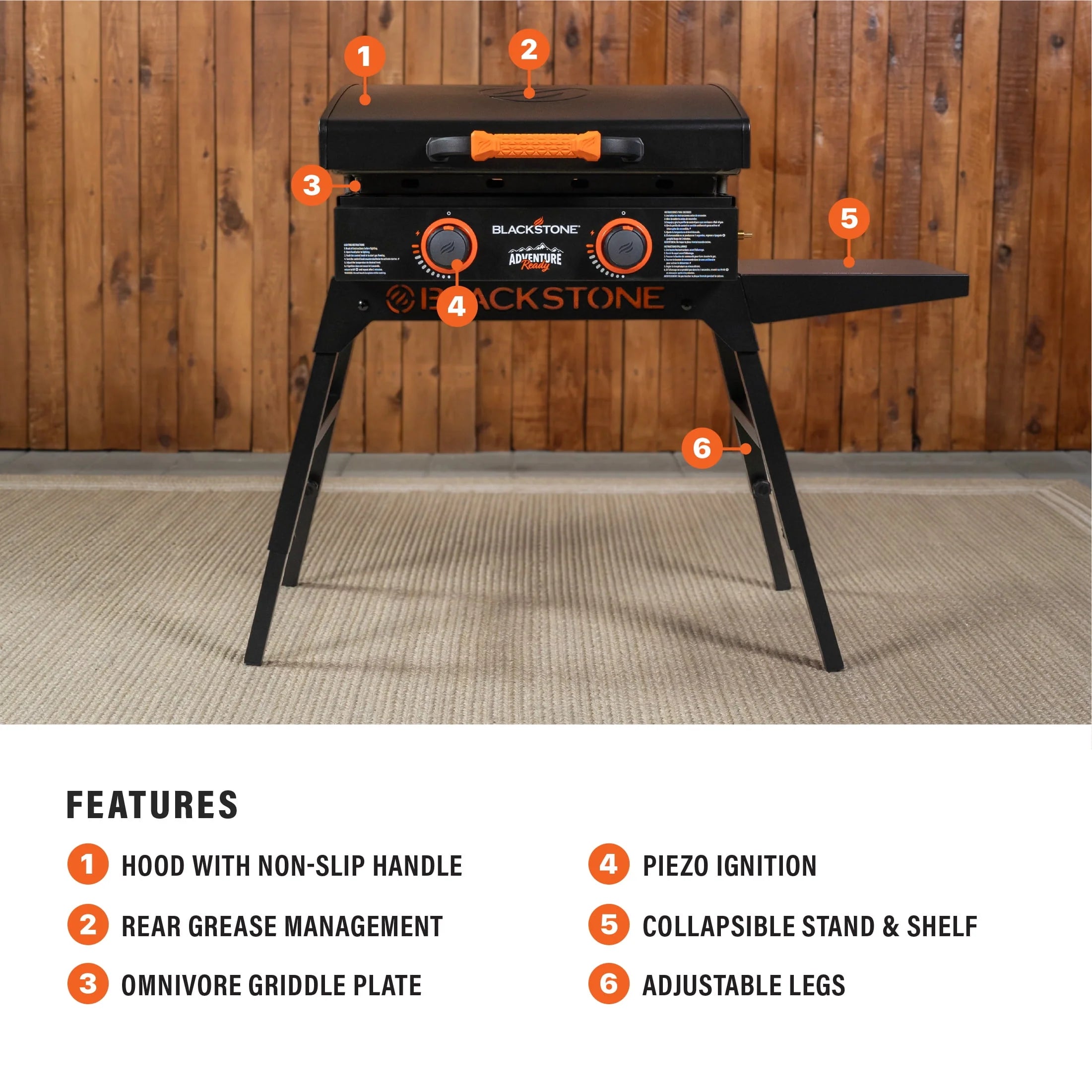 22 Propane Griddle with Stand and Adapter Hose B876218