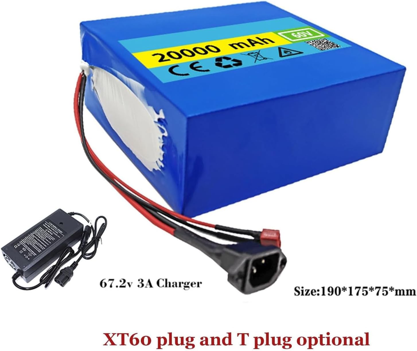 60V 20Ah Lithium-Ion Battery Pack for Electric Bicycle Scooter O9972