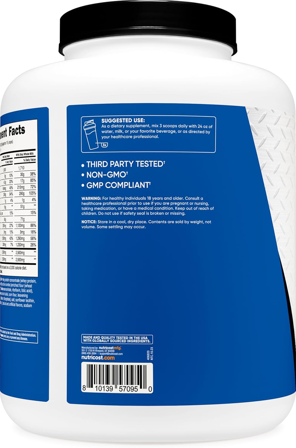 Cookies N Cream Flavor Mass Gainer, 6.9 LBS X61132