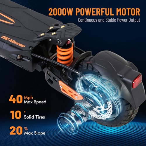 40 Mph 40 Miles 20.8Ah 10'' Off-Road Tire Foldable Electric Scooter K5714