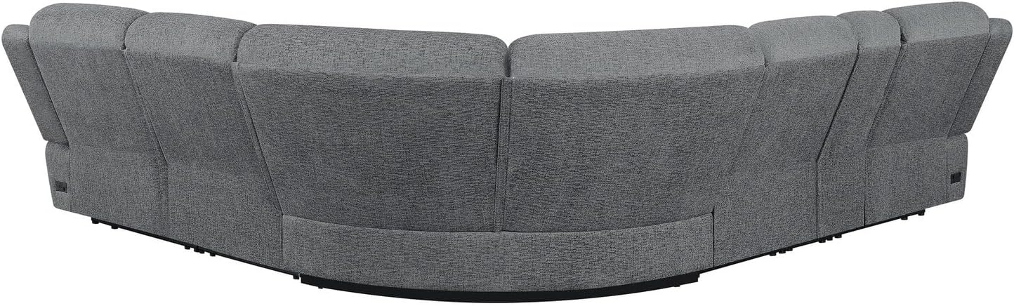 6-Piece Upholstered Power Sectional Charcoal H45821