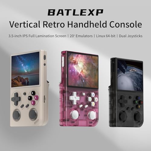 Retro Game Console with 3.5-inch IPS Screen, 64G TF Card, 3200mAh Battery B904456