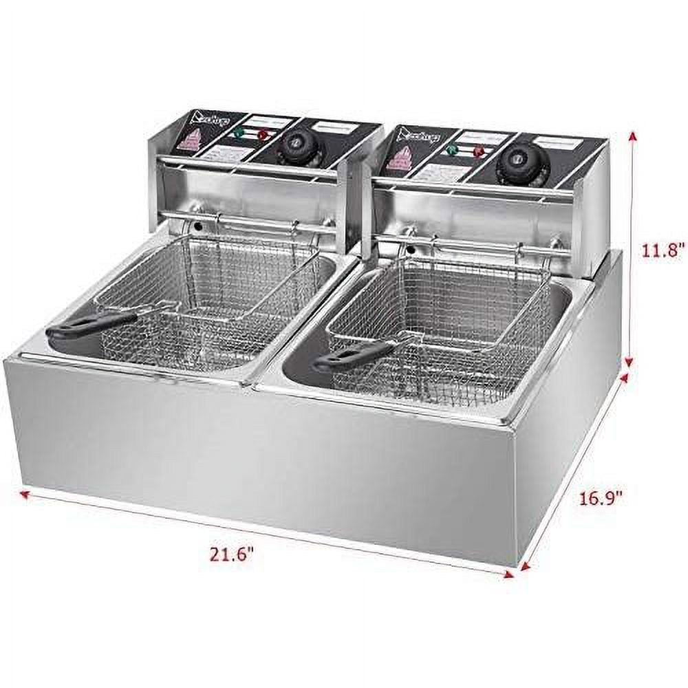 12L Electric Dual Deep Fryer P770