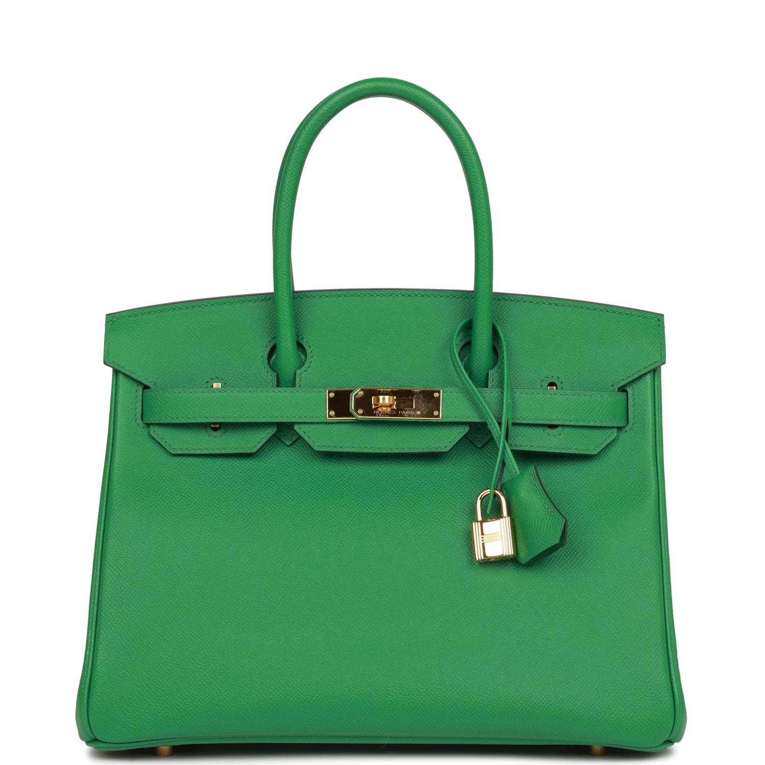 Pre-owned Birkin 30 Cactus Epsom Gold Hardware J609