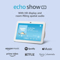 Glacier White Smart Home Hub with Spatial Audio Y51461