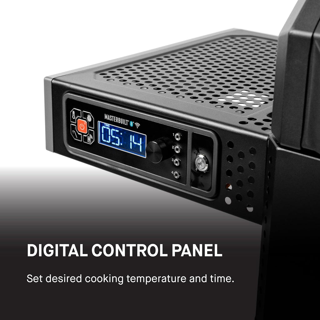 Black Digital Charcoal Grill and Smoker Combo D31526