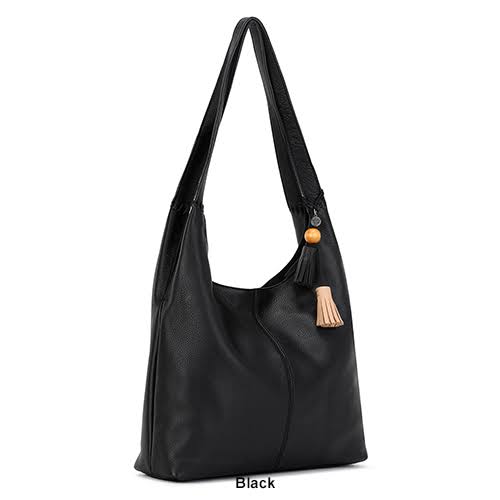 Black Leather Hobo J3106