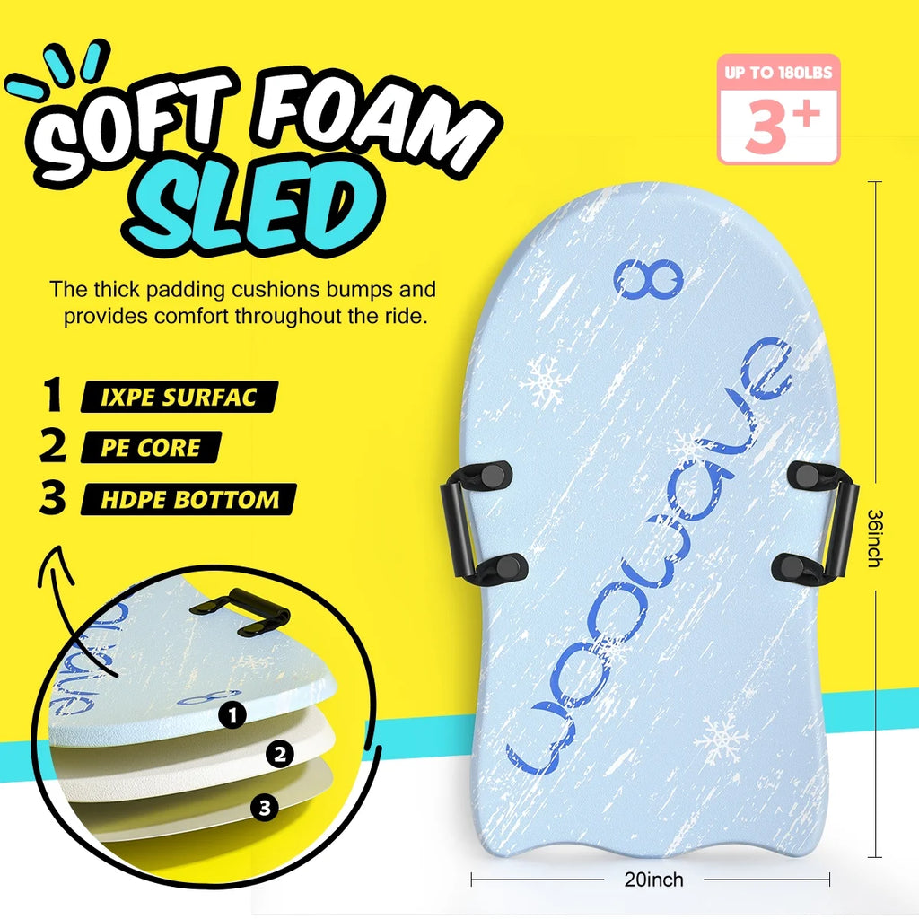 Blue 36 inch Foam Snow Sleds U4876