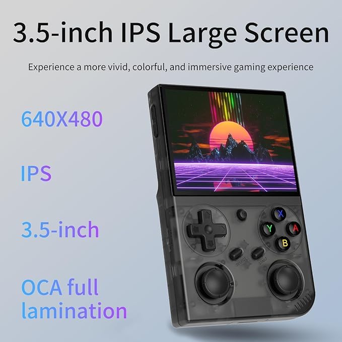Retro Game Console with 3.5-inch IPS Screen, 64G TF Card, 3200mAh Battery B904456