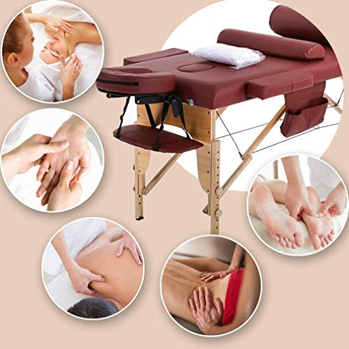 Portable Foldable Massage Table with Carry Case, Cream Q7113