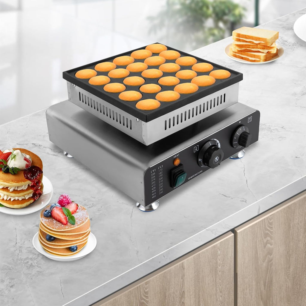 25PCS Non-stick Electric Pancake Maker Stainless Steel V225