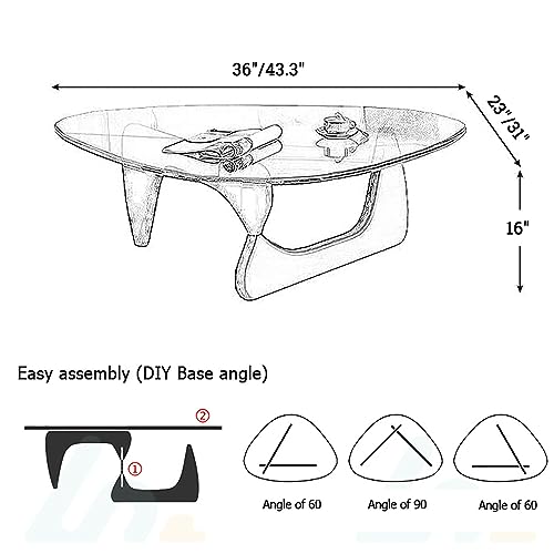 Solid Wood Triangle Coffee Table A975