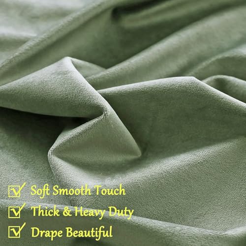 Taupe Velvet Blackout Curtain Panels 96 inches 2 Panels Q322457
