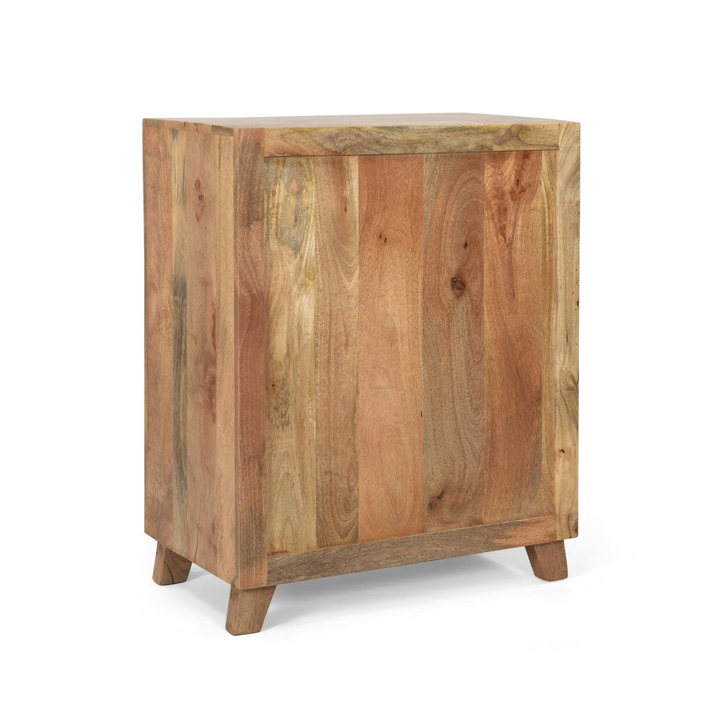 Natural Brown Mango Wood 2 Door 2 Drawer Cabinet Q757814