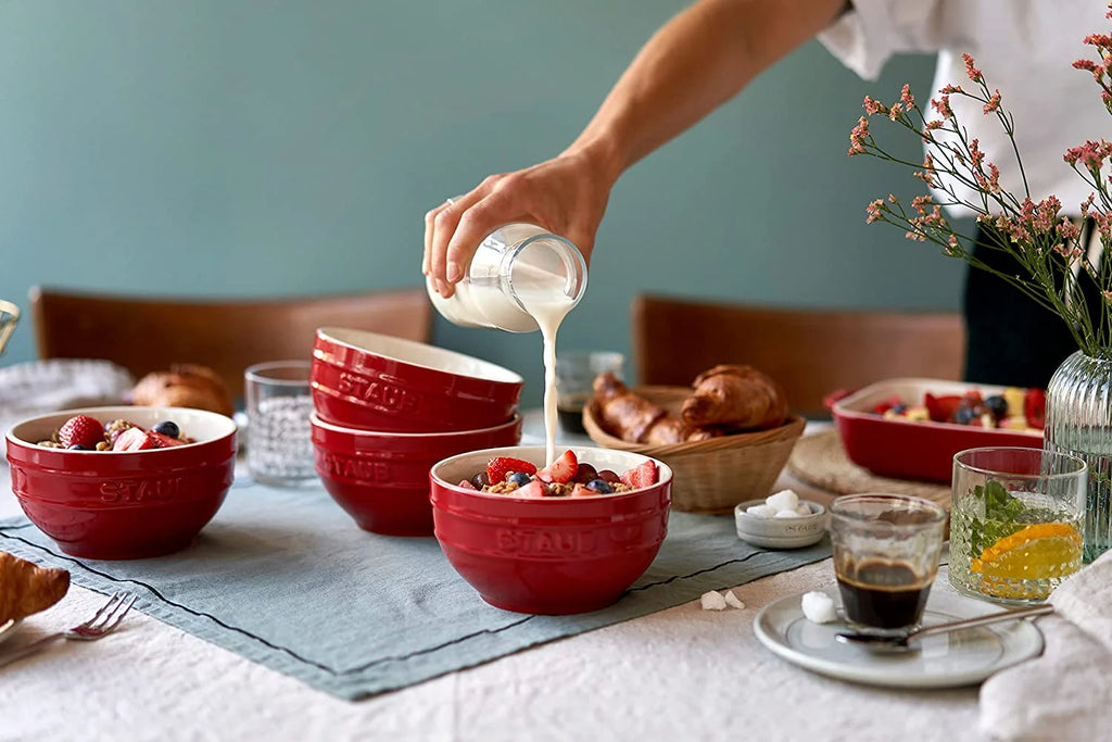 Ceramics Universal Bowl Set, 6.5-inch, Cherry, 32 Ounces T57380